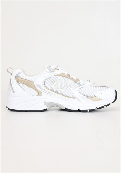 White, golden and silver 530 model men's and women's sneakers NEW BALANCE | MR530RDWHITE